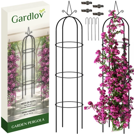 Pergola Ogrodowa na Kwiaty Duży Obelisk + Kotwy GARDLOV