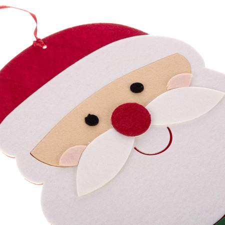 Kalendarz Adwentowy na Święta 24 Dni Świąteczny Mikołaj Wiszący Pusty Filc RUHHY