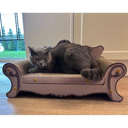 Drapak Tekturowy dla Kota Legowisko Karton Kartonowy Sofa Leżak Kanapa 60cm PURLOV