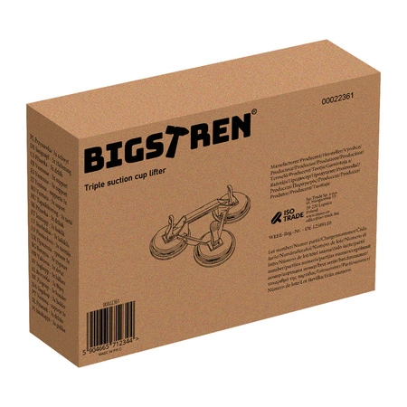 Uchwyt Przyssawka do Płytek Szyb Glazury Szkła Gresu 3x 120mm Aluminium BIGSTREN