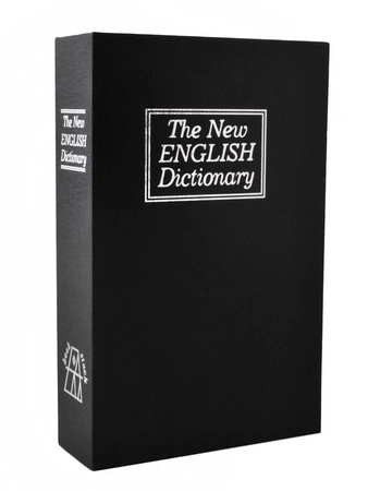 Sejf metalowa KASETKA książka na pieniądze + KLUCZ MALATEC