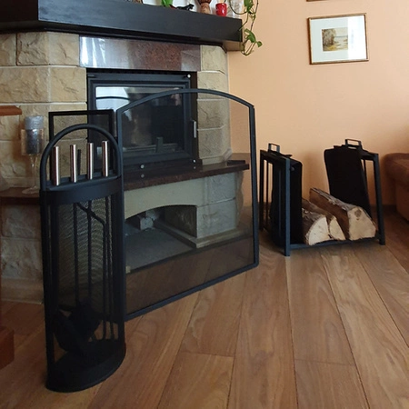 Metalowy Stojak na Drewno Kominkowe Opałowe do Kominka 2w1 + Torba XXL KAMINER