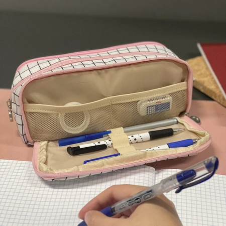 Piórnik Szkolny Trzykomorowy Duży Rozkładany Potrójny dla Dzieci na Zamek MAALEO