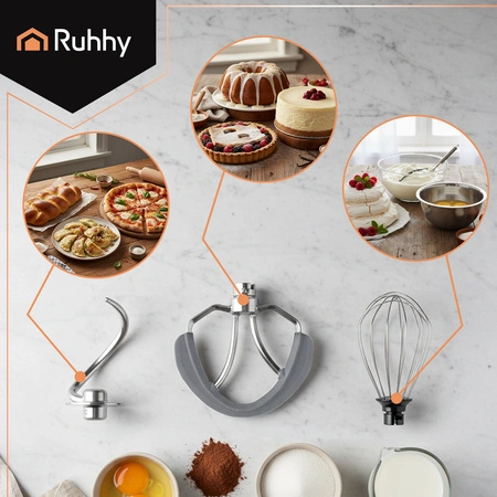 Robot Planetarny Kuchenny RUHHY Misa 4,5L Wielofunkcyjny Mikser do Ciasta