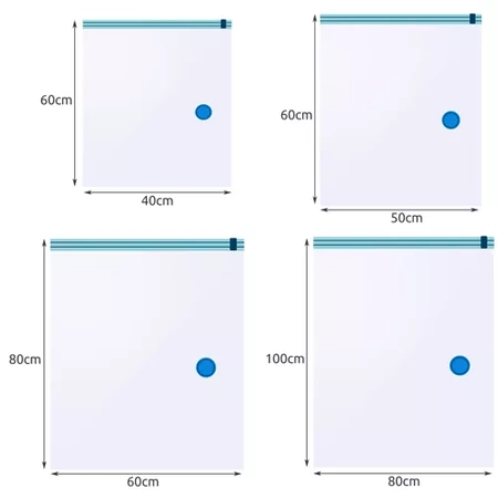 Worki Próżniowe na Ubrania Pościel Zestaw Worek Próżniowy 10szt 4 Rozmiary RUHHY