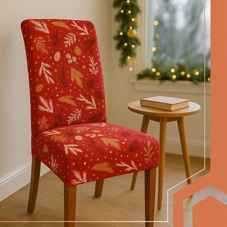 Pokrowiec na Krzesło Uniwersalny Miękki Świąteczny Pokrowce na Krzesła 6szt Ruhhy 26638