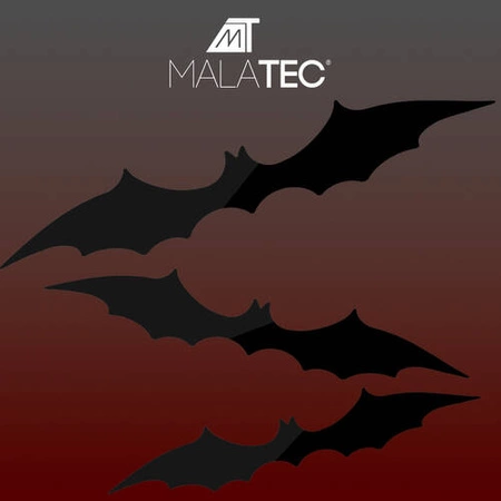 Nietoperz na Halloween Dekoracja Czarny Foliowy Zestaw x 3 Ozdoby Dekoracje MALATEC