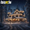 Lampki Choinkowe 500 LED Flash 22,5m IZOXIS Zew Sople Kurtyna Ciepłe Białe
