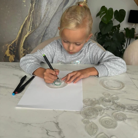 Spirograf Zestaw do Rysowania Szablony Długopisy Zabawka Prezent dla Dzieci MAALEO