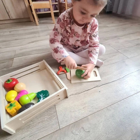 Warzywa do Krojenia Owoce Drewniane na Rzepy XXL ISO TRADE