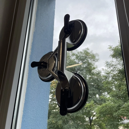 Uchwyt Przyssawka do Płytek Szyb Glazury Szkła Gresu 3x 120mm Aluminium BIGSTREN