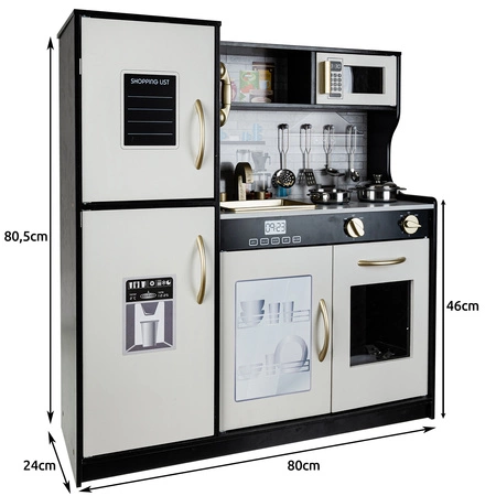 Drewniana Kuchnia dla Dzieci Światło XL Akcesoria KRUZZEL