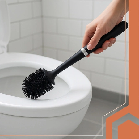 Szczotka do WC RUHHY Czarna Wisząca Zestaw + Pojemnik Toaletowa Klozetowa