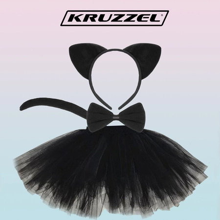 Strój Kot Kotka Kotek Kostium Spódniczka Uszy Ogon KRUZZEL