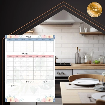 Planner Magnetyczny na Lodówkę RUHHY Duży Kalendarz na Magnes 60x45 Marker