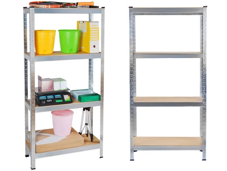 Regał Magazynowy Metalowy 150x75x30 cm 4 Półki Garażowy 540 kg do Garażu MALATEC