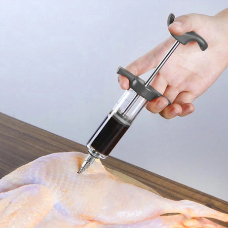 Nastrzykiwarka do Mięsa Strzykawka 3 Igły 50 ml Wędlin Szynki Szpryca Mięs RUHHY