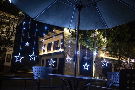 Wiszące Gwiazdy Kurtyna 138 LED Lampki Choinkowe ISO TRADE