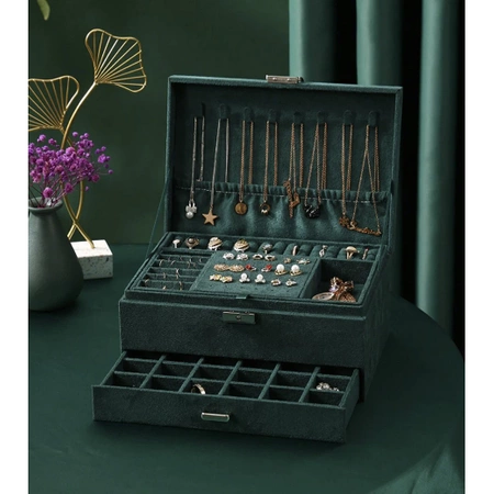 Szkatułka na Biżuterię Kuferek Organizer Pudełko SOULIMA