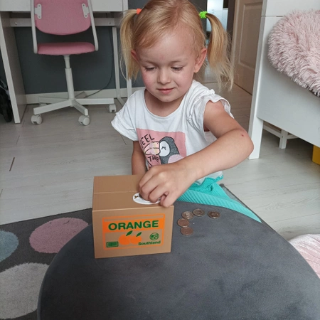 Skarbonka Kot Kotek Interaktywna Automat Miałczy Otwierana Prezent Dzieci KRUZZEL