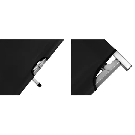 Łóżko Polowe Turystyczne Składane Kanadyjka XXL Duże Czarne Mocne Premium TRIZAND