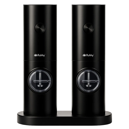 Elektryczny Młynek do Pieprzu i Soli Zestaw 2 szt Ceramiczny Precyzyjny LED Ruhhy 25558