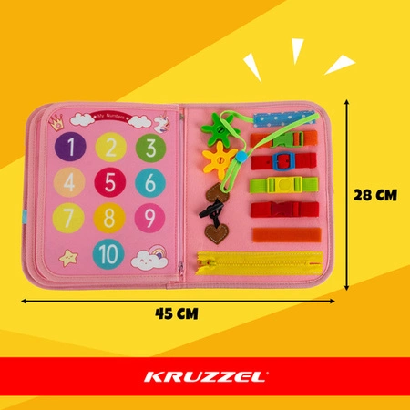 Książeczka Sensoryczna Edukacyjna Kruzzel - Tablica Montessori Zabawka