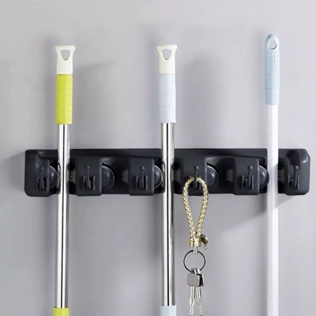 Wieszak Uchwyt na Miotły Mopy Narzędzia Grabie Kij BIGSTREN