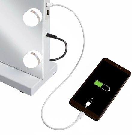 Lustro Kosmetyczne LED Soulima Duże 80x62cm Dotykowe Regulacja 18 Żarówek