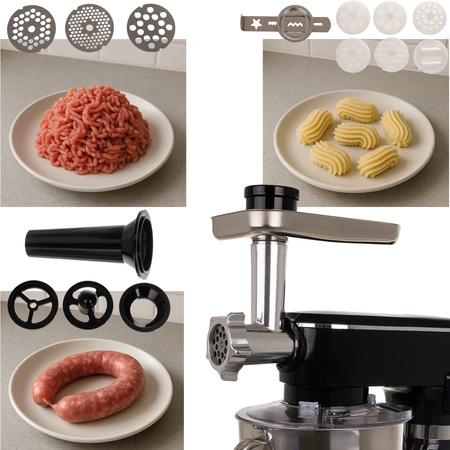 Robot Planetarny Kuchenny z Podgrzewaną Misą 6,2l Wielofunkcyjny Blender Ruhhy 25728