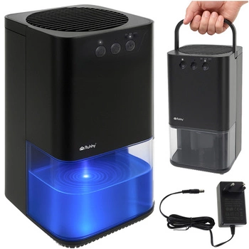 Osuszacz Powietrza Pochłaniacz Wilgoci Cichy Podświetlenie LED + Timer 1,4L czarny Ruhhy 26494