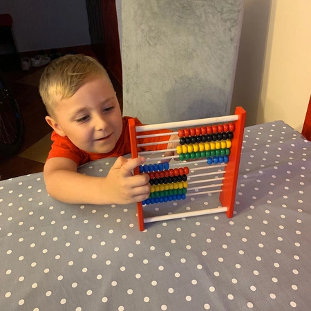 Liczydło Drewniane do Nauka Liczenia dla Dzieci Nauki Szkolne Dwustronne KRUZZEL