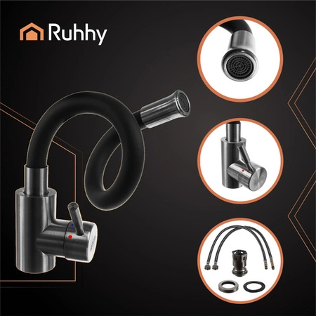 Bateria Kuchenna Zlewozmywakowa Elastyczna Giętka Wylewka Perlator Kran 360 Ruhhy 26324