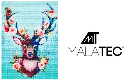 Diamond Painting + Zestaw Haft Diamentowy Mozaika Jeleń MALATEC
