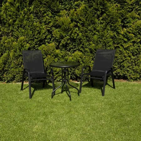 Meble na Balkon Taras Stół Krzesła Zestaw Ogród Ogrodowe Komplet Mebli 2 +1 GARDLOV