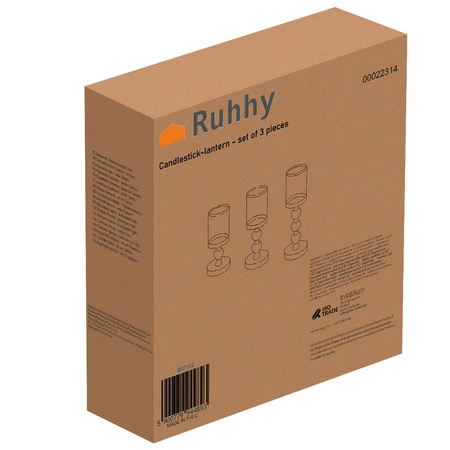 Świecznik Szklany Lampion Glamour Zestaw 1-2-3 szt RUHHY