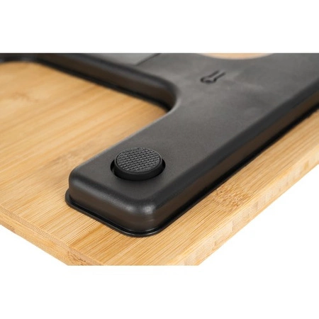 Waga Bambusowa Elektroniczna Łazienkowa do 180 kg LCD Cyfrowa Temperatura RUHHY