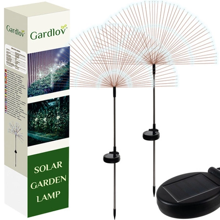 Lampa Solarna Ogrodowa Dmuchawiec LED Drzewko Fajerwerki Solarne 2x 150 LED GARDLOV