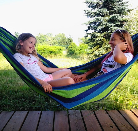 Duży Hamak Ogrodowy Dwuosobowy Pokrowiec Liny XXL GARDLOV