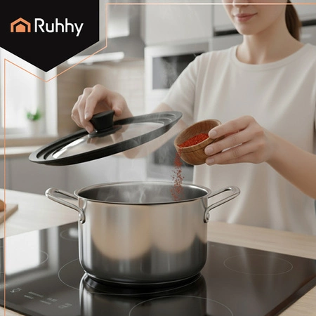 Pokrywka Uniwersalna 3w1 Ruhhy Silikonowa do Garnków i Patelni 24 26 28 cm 25560