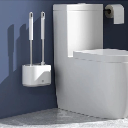 Szczotka do WC Toaletowa + Stojak do Toalety Łazienki Zestaw Łazienkowy 2w1 RUHHY