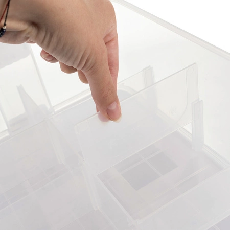 Pojemnik na Klocki Pudełko 29l Organizer z Przegródkami Duży 4 Piętrowy Kruzzel 25758