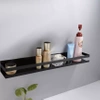 Półka Łazienkowa Wisząca Czarna pod Lustro XL 50cm RUHHY