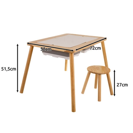 Drewniany Stolik Edukacyjny dla Dzieci Sensoryczny Piaskownica na Piasek XL Kruzzel 26366