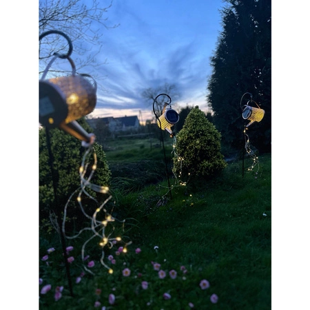 Lampa Solarna Ogrodowa LED Wbijana Dekoracyjna Ozdoba + Czujnik Konewka GARDLOV