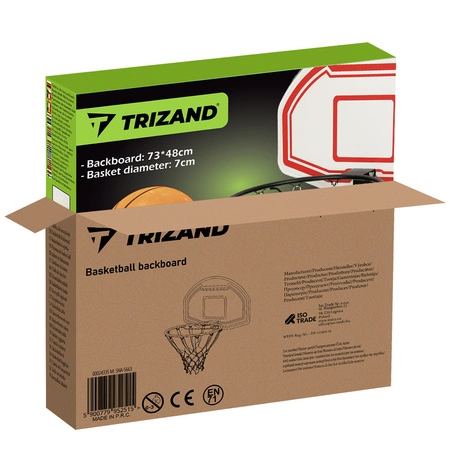 Kosz do Koszykówki Tablica do Gry w Kosza Koszykówkę Tarcza Obręcz Wiszący TRIZAND