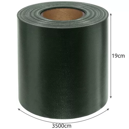 Taśma Ogrodzeniowa na Ogrodzenie Płot Osłona Zielona 19cmx35m 630g Klipsy 25 GARDLOV