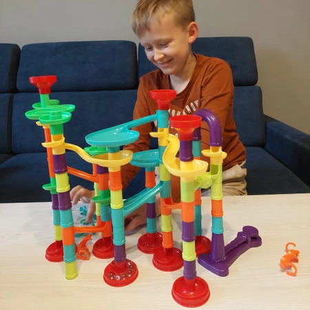 Tor Kulkowy Kulodrom Zestaw Kulki 30 Kulek 113 el Duży Labirynt Zjeżdżalnia