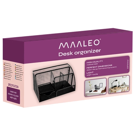 Przybornik na Biurko Organizer 6 Komór + Szufladka MAALEO