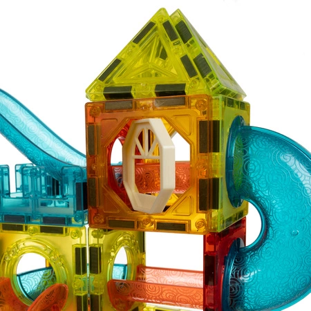 Klocki Magnetyczne Konstrukcyjne Edukacyjne Zestaw Układanka Świecące Kulki KRUZZEL